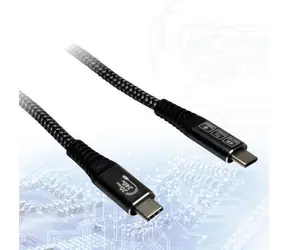 Inter-tech USB-C 3.2 Gen 2x2 3 m čierna / USB-C kábel / PD 240 W / 20 Gbit/s