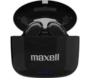 Maxell Bass Sync čierna / Bezdrôtové TWS slúchadlá / BT 5.0 / až 15 hod / Nabíjacie púzdro / USB-C