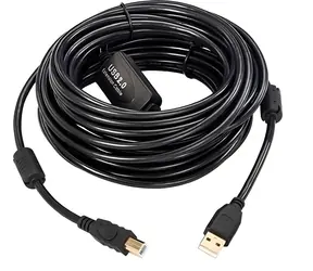 Cable USB 2.0 AB aktívny kábel 20 m čierna / Kábel / USB 2.0 / 480 Mbit/s
