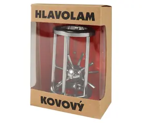 Rappa Kovový hlavolam Ježko v klietke / Hlavolam / kov / cca 7,5 cm