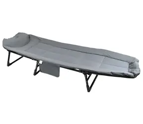 Cattara SOFA šedá / Ležadlo kempingové skladacie / polohovacie / nosnosť 120 kg / 200 x 65 cm