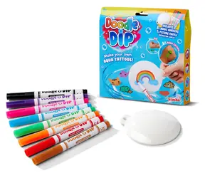 Simba Vodné tetovanie Doodle N Dip / 8 kúzelných fixiek / kresliaca podložka