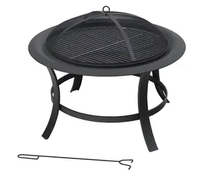 Cattara Ohnisko TAAL s grilovacou mriežkou a poklopom / Rošt O 60 cm / 74 x 60 cm / celokovová konštrukcia