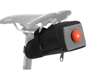 Compass Taška na bicykel pod sedlo s LED svetlom / Taška na bicykel / 0,5 L / LED svietenie / čierna