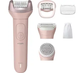 Philips BRE718/00 ružová / Epilátor + holiaci strojček + peeling / 2 rýchlosti / prevádzka až 60 minút