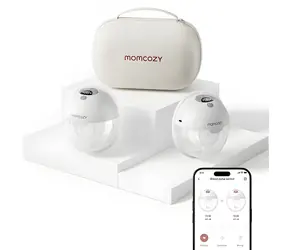 Momcozy M5 sivá / Odsávačka materského mlieka / dvojitá / aplikácia / 9 stupňov / USB-C