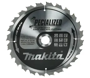 Makita pílový kotúč na drevo / Pílový kotúč / 270 x 30 mm / 24 zubov / Prichytenie 22,23 mm