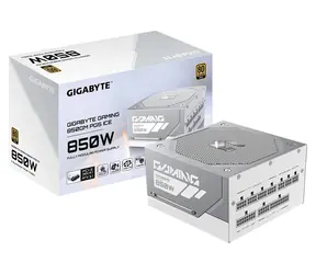 GIGABYTE GAMING 850GM PG5 ICE biela / Zdroj / 850W / 80 PLUS Gold / ATX 3.1 / modulárny / 135mm ventilátor