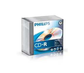 Philips CD R 700MB / Optický disk / 52x / 80 min / Spindl 10 ks