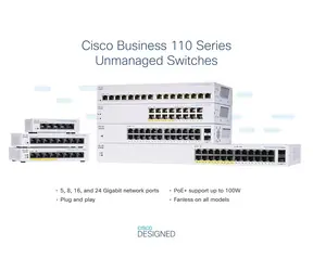 Cisco CBS110-16PP- EU / Switch / 16x Gigabit RJ-45 / 8x PoE 64W / Unmanaged