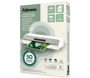 Fellowes Laminovacia fólia A4 matná / Laminovacia fólia / 100 ks / recyklovaná