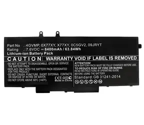 CoreParts batéria pre DELL Latitude 14 5400/5500 čierna / Batéria pre notebook / 61 Wh