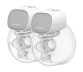 Momcozy S9 Pre sivá / Odsávačka materského mlieka / bezdrôtová / sada 2 ks / 180 ml / 2 režimy