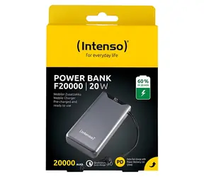 INTENSO F20000 sivá / Powerbanka / 20000 mAh / PD 3.0 / QC 3.0 / USB-C / USB-A