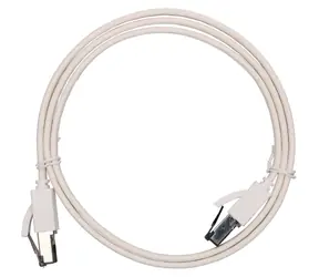 Extralink biela / Patch kábel / Cat.8 / U/FTP / 1 m / 40 Gbit/s / plochý
