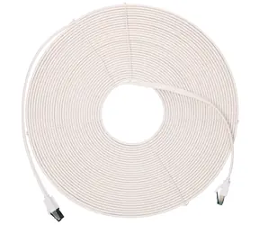 Extralink Cat.8 U/FTP biela / Patch kábel / 20 m / 40 Gbit/s / plochý