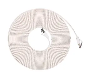 Extralink CAT.8 U/FTP biela / Patch kábel / plochý / 40 Gbit/s / 10 m