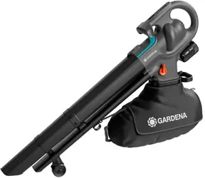 Gardena PowerJetCollect 18V P4A Set šedá/čierna / Aku vysávač-fúkač lístia / 350 km/h / 1x aku 4 Ah / nabíjačka