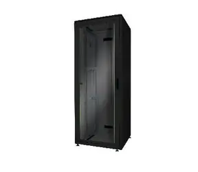 Digitus Unique 42U čierna / Stojanový rozvádzač / 800x800 mm / sklenené dvere / nosnosť 800 kg / IP20
