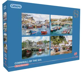 GIBSONS Puzzle Cornwall pri mori / 4x500 dielikov