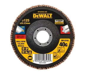 DeWalt / Lamelový brúsny kotúč / P40 / 125×22,2 mm