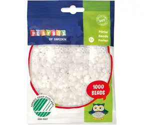 PLAYBOX Zažehľovacie korálky biele / 1000 ks