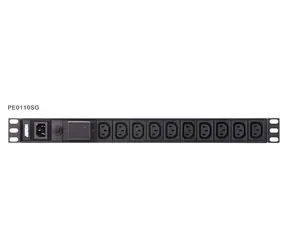 Aten PE0110S čierna / PDU / 1U / 10x C13 / vstup C14 / 100-240V / 10A