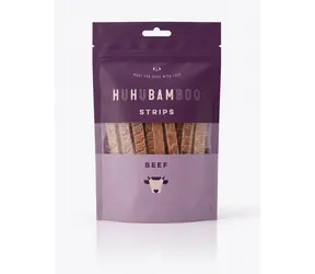 Huhubamboo Hovädzie prúžky / Maškrty pre psov / sušené / 75 g