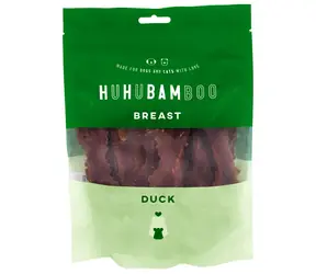 HUHUBAMBOO Maškrty kačacie prsia / Pre psov / 250 g