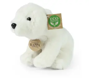 Rappa Plyšový medveď ľadový sediaci 20 cm / ECO-FRIENDLY / od 0 mesiacov