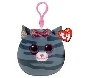 Ty Squishy Kiki plyšová mačka šedá / 8,5 cm