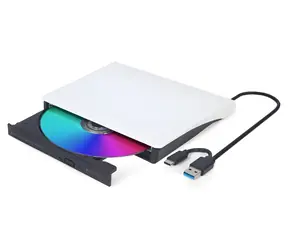 Gembird DVD-USB-031-BW čiernobiela / Externá DVD/CD mechanika / USB-A + USB-C