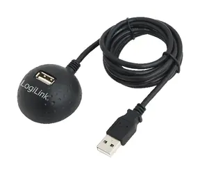 LogiLink USB-A (M) - USB-A (F) čierna