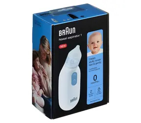 Braun BNA 100 biela / Nosná odsávačka / detská / 2 nástavce / na batérie