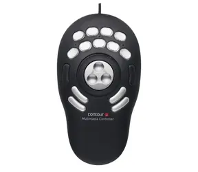 Contour Multimedia Controller PRO v2 čierna, strieborná / Ergonomická myš / USB / pre pravákov aj ľavákov
