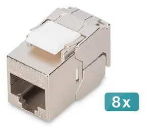 Digitus DN-93615-S-8 / Keystone modul / CAT 6A / tienený / LSA / PoE / 8 ks