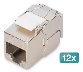 Digitus DN-93615-S-12 / Keystone Jack / Cat6A / tienený / 12 ks / bez náradia