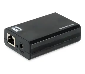 LevelOne POS-5000 čierna / PoE splitter / RJ45 / Gigabit / 60 W / 12-24 V výstup