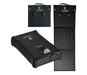 Viking VIDAR I + L60 PD čierna / Set powerbanka a solárny panel / 38400 mAh / 160 W / solárne dobíjanie 60 W