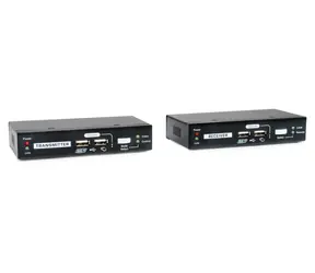 LevelOne KVM-9036 čierna / KVM extender / Cat5 / 2x USB-A / 2x VGA / 100m