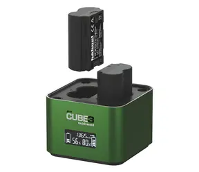 Hähnel ProCube3 Fujifilm / Nabíjačka / 2x Li- ION akumulátor / LCD displej / USB-C PD 30W