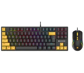 Tracer GAMEZONE Hornet 87 čierna, žltá / Set klávesnice s myšou / Mechanická / RGB podsvietenie / USB / EN layout
