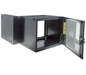 Intellinet Nástenný rozvádzač 540x450 mm čierny / Rozvádzač / 19" / 6U / výklopný rám / nosnosť 30 kg