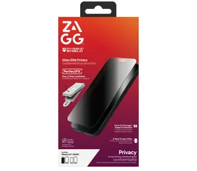 ZAGG Glass Elite Privacy 360 / Ochranné sklo / Apple iPhone 17 / Privacy filter / Antimikrobiálna úprava