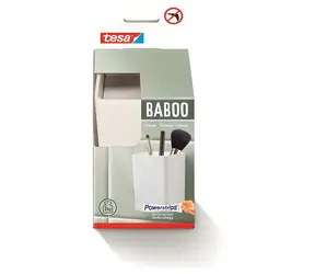 Tesa Baboo Box biela / Úložný organizér / bez vŕtania / 8,6 x 11 x 8 cm / plast