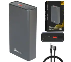 Extralink EPB-126 strieborná / Powerbanka / 20 000 mAh / 45W PD / USB-C
