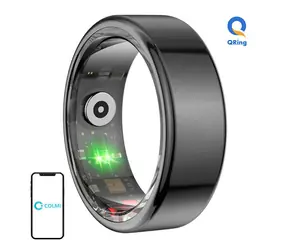 Colmi R02 veľ. 10 čierna / Chytrý prsteň / Bluetooth 5.0 / IP68 / výdrž 6 dní