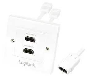 LogiLink HDMI zásuvka 2-portová biela