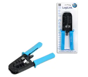 LogiLink WZ0019 čierna / Krimpovacie kliešte / 8P8C / 6P6C / 4P4C