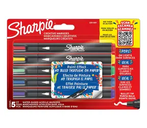 Sharpie Creative Akrylové popisovače / sada 5 ks / okrúhly hrot / vodeodolné